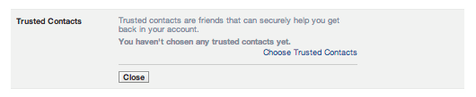 trusted contacts facebook
