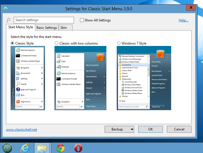 Añade un menú inicio a Windows 8.1 con Classic Start Menu