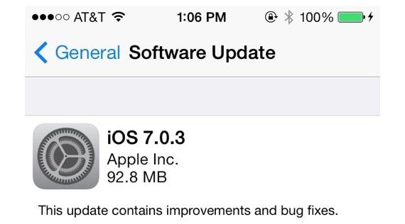 Nueva actualización de iOS