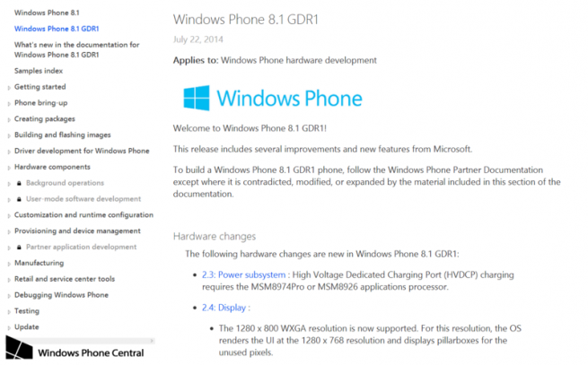 Windows Phone 8.1 GDR1