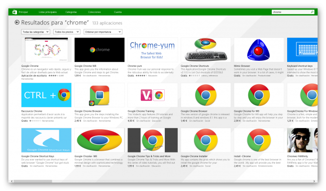 Microsoft Windows Store estafas VLC Chrome foto 2