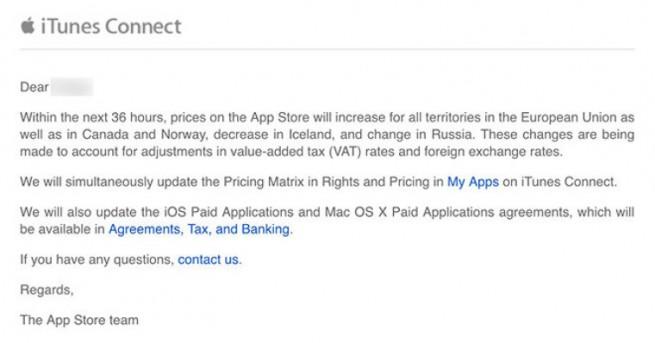 Comunicado de Apple sobre el App Store