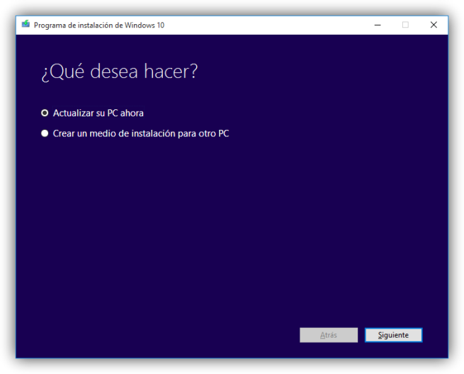 Programa para descargar una ISO de Windows 10