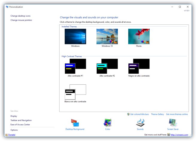Personalizar apariencia como en Windows 7 en Windows 10