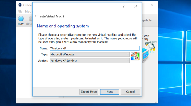 Maquina virtual en Windows 10