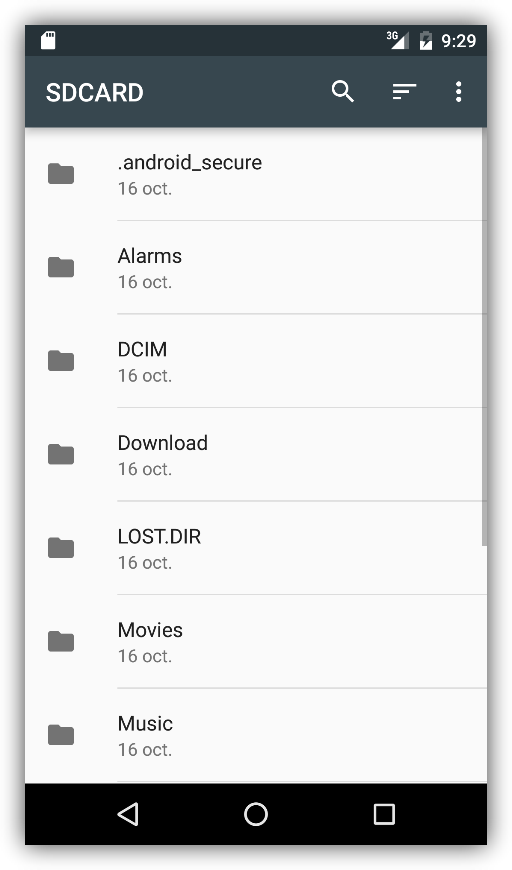 Explorador de archivos en Android 6.0 - 2