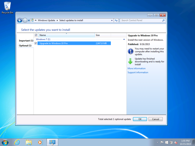Forzar a actualizar a Windows 10