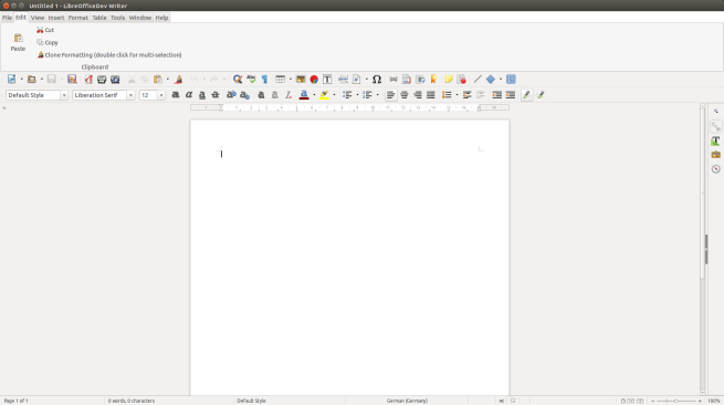 Notebookbar LibreOffice Writer
