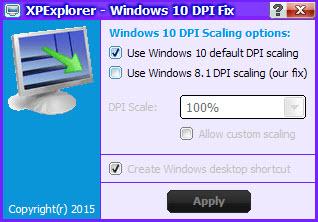 Ajutstes DPI en Windows 10