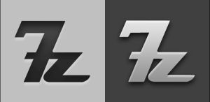 Concepto de logo de 7-Zip