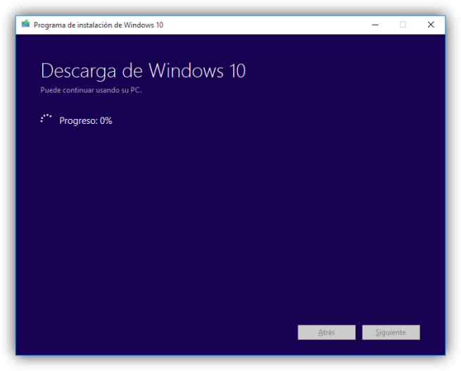 Windows 10 Media Creator - Descargando Windows 10 November Update