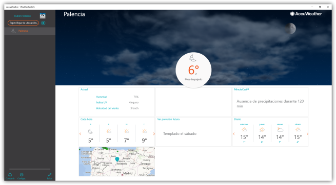 AccuWeather para Windows 10 - previsión meteorológica