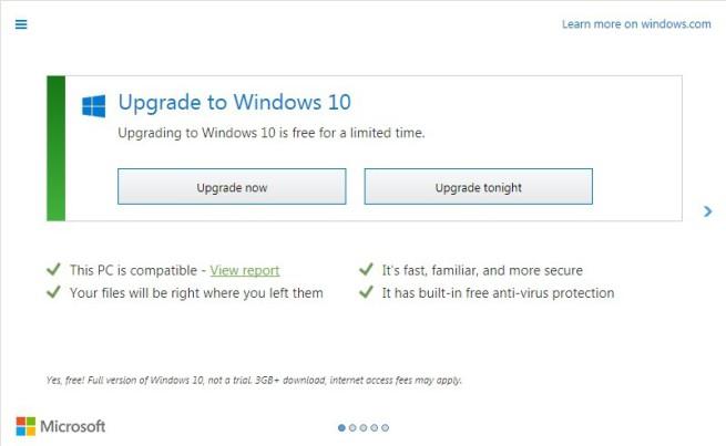 Imposible rechazar a Windows 10