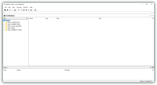Registry Finder - sencillo editor de registro de Windows