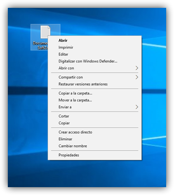 Copiar a y Mover a en Windows 10