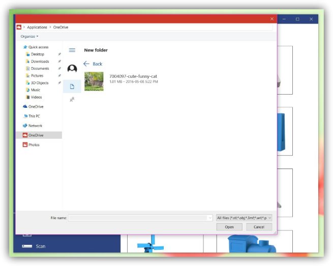 Archivos App Universal OneDrive Windows 10