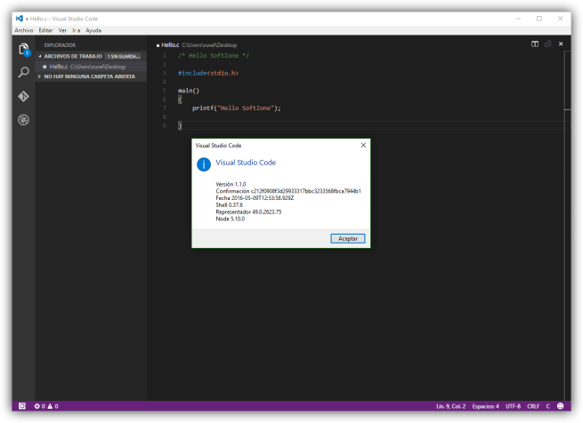 Visual Studio Code - Hello SoftZone