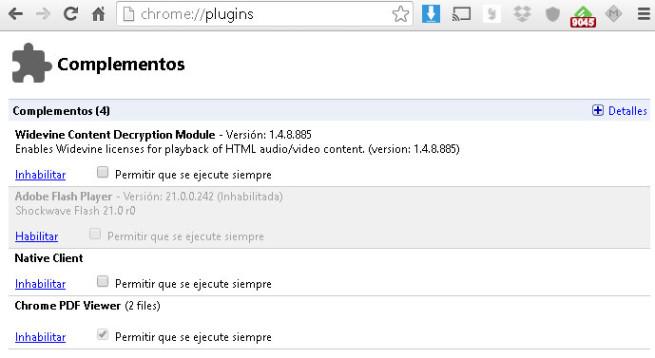 plugins Chrome