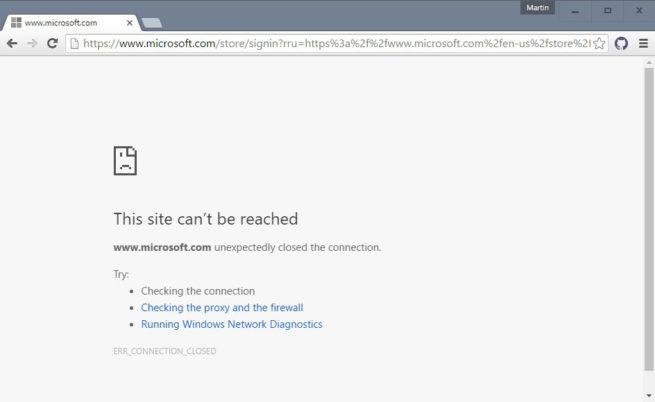 Algunos sites de Microsoft no permiten entrar desde Chrome