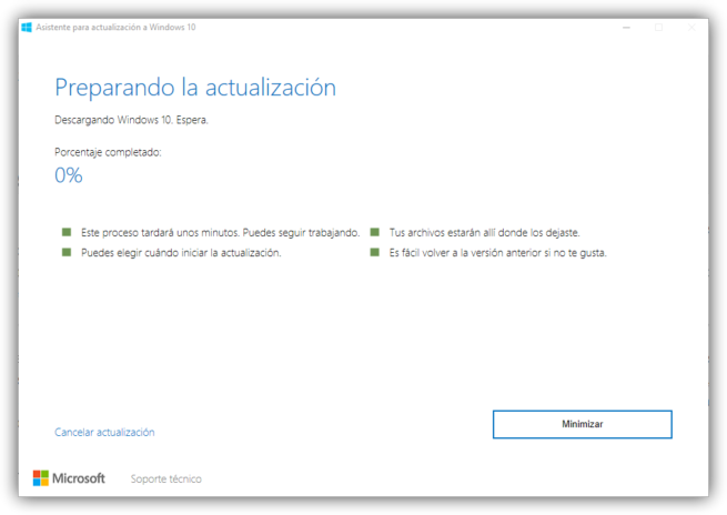 Asistente actualización Windows 10 Anniversary Update