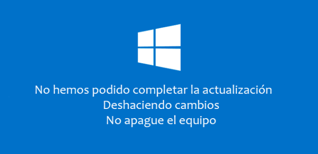 Error actualización Windows 10
