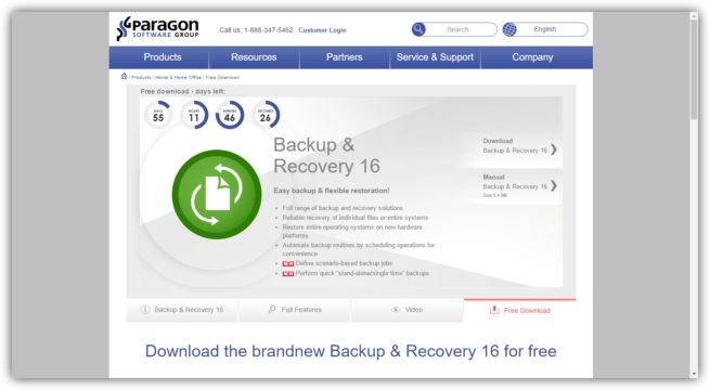 Descargar Paragon Backup and Recovery gratis
