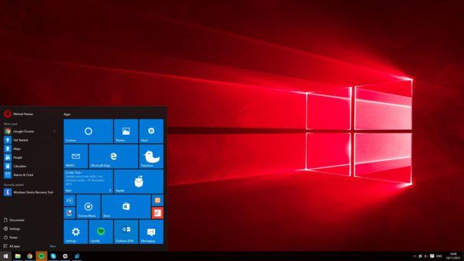 Build de Windows 10 Redstone 2 con sus apps