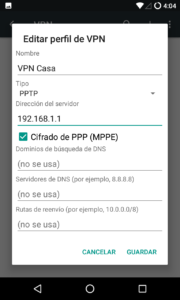 Perfil VPN Android 2