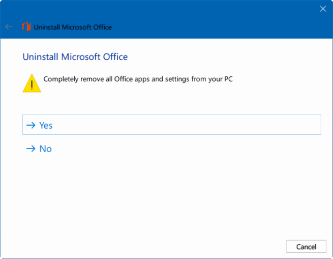 Uninstall Microsoft Office