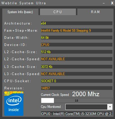 uso de tu CPU y memoria RAM con Webtile System Ultra