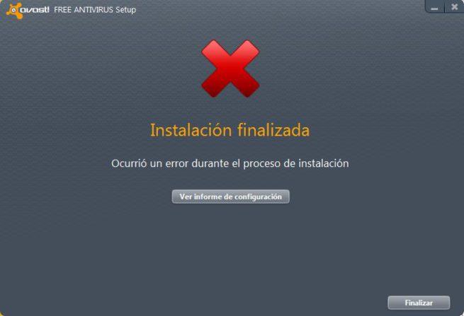 Error instalar antivirus