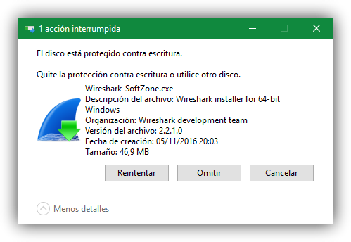 Protección escritura USB Windows 10