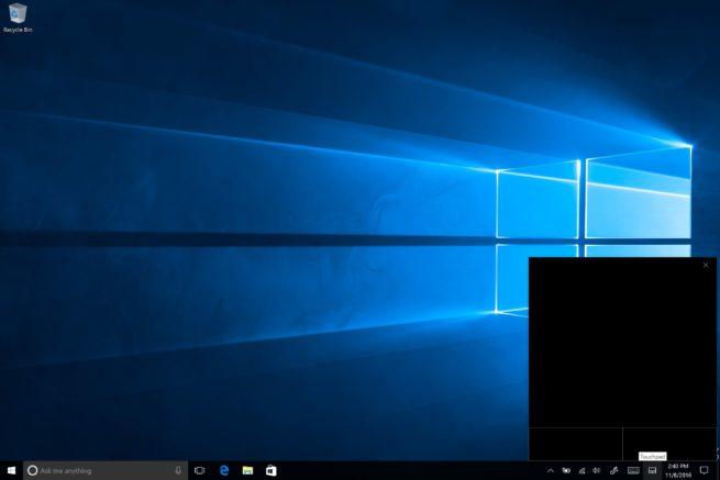 Touchpad virtual en Windows 10 Creators Update