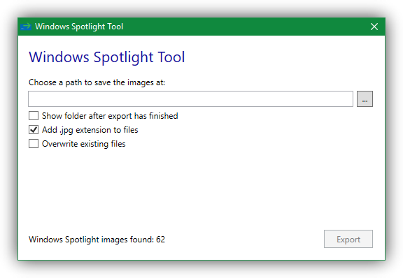 Windows Spotlight Tool