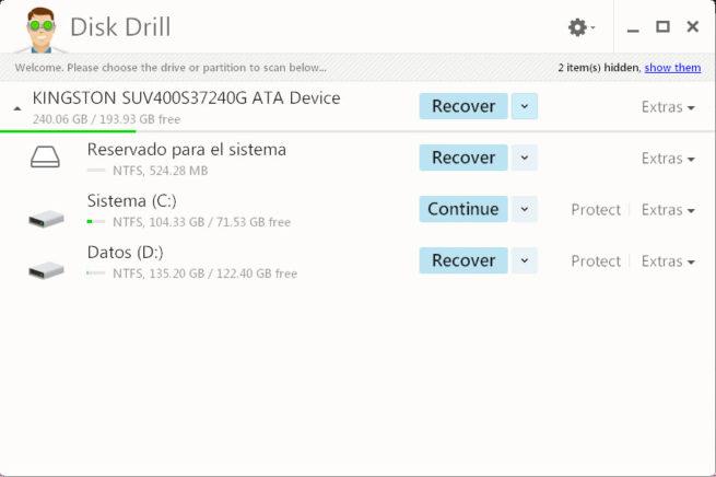 Disk Drill 2 recuperación de datos borrados