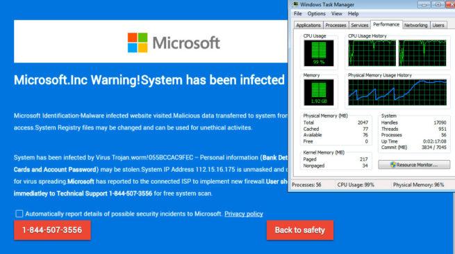 falso soporte Microsoft virus
