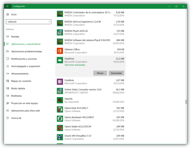Desinstalar OneDrive en Windows 10