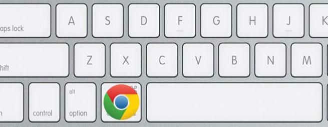 Logo Chrome en teclado