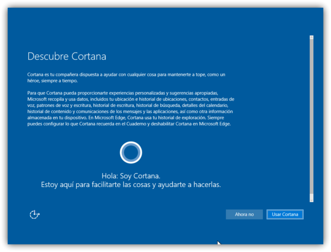 Configurar Cortana Windows 10