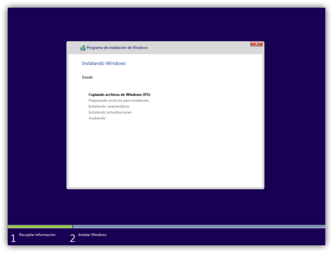 Instalar Windows 10 paso a paso - Comienza la instalacion