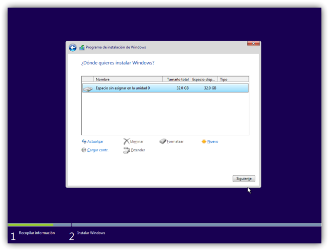 Instalar Windows 10 paso a paso - particiones 1