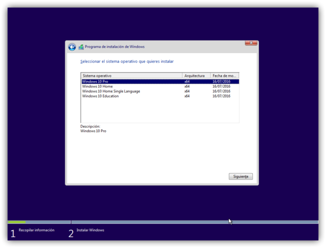 Instalar Windows 10 paso a paso - version de Windows
