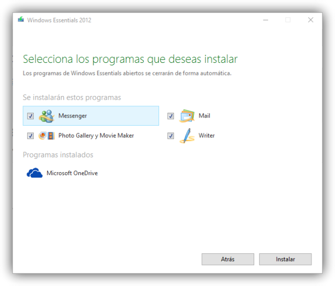 Instalar Windows Essentials 2012