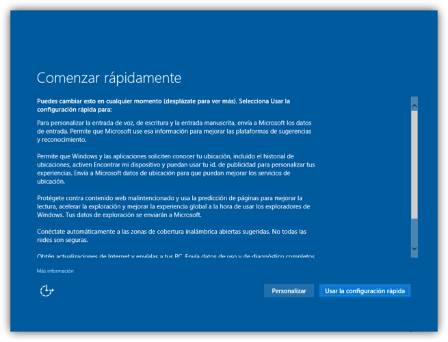 Personalizar instalacion Windows 10