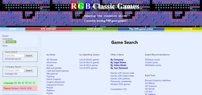 Juegos clásicos RGB