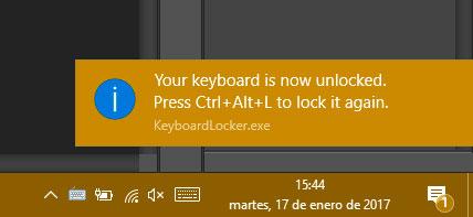 bloquea el teclado con KeyBoard Locker