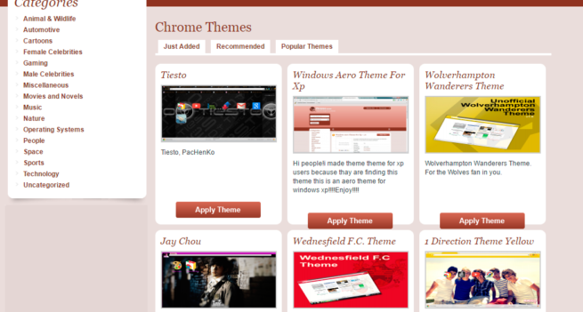 temas para Chrome