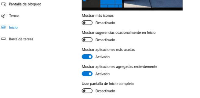 Configuracion de Windows 10