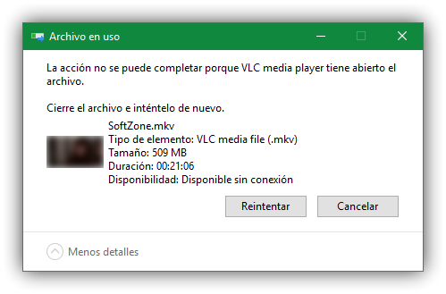 Archivo bloqueado en uso Windows