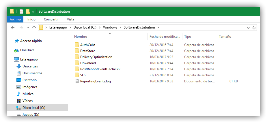 Rmdir C Windows Softwaredistribution Datastore - brownbest